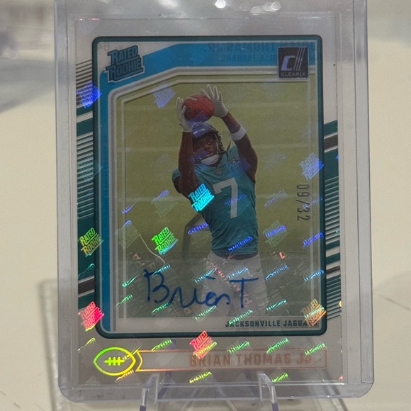 Panini Other - 🏈 2024 Brian Thomas Jr. Clearly Donruss Rated Rookie Auto RR Logo #9/32 Jaguars